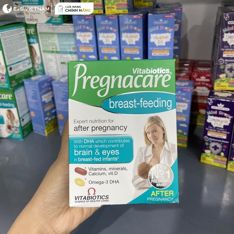 Vitamin Tổng Hợp cho mẹ Bổ Sung 20 loại vtm tổng hợp Hàm Lượng Cao giúp con Bú No, Khỏe Mạnh Pregnacare Breastfeeding