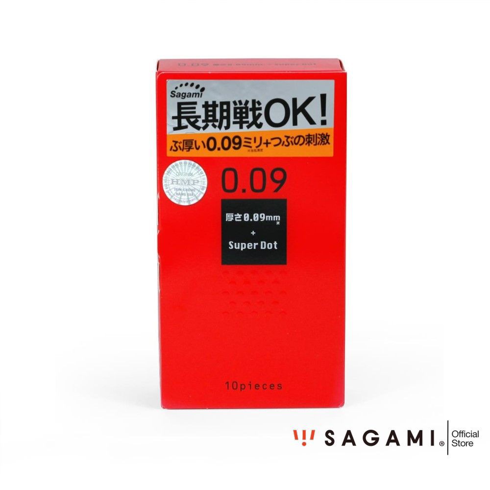 Hộp 10c Bao cao su SAGAMI SUPER DOT 009 - Siêu Gân Bi Gai Tăng Khoái Cảm - Xuất Xứ Nhật Bản