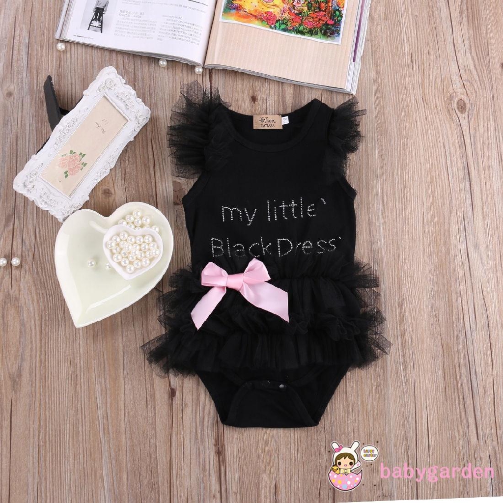 Bộ Bodysuit Một Mảnh Màu Đen Dễ Thương Cho Bé Sơ Sinh