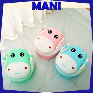 [VIDEO-ẢNH THẬT] Bô vệ sinh trẻ em hình hà mã đáng yêu, chất liệu nhựa cao cấp, thiết kế thông minh , an toàn cho bé yêu