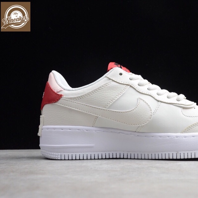 HOT | Bán Chạy | Giầy thể thao AIR Force 1 shadow phantom cream red màu kem gót đỏ sneaker nữ KHO NEW 2020 nhất 2020