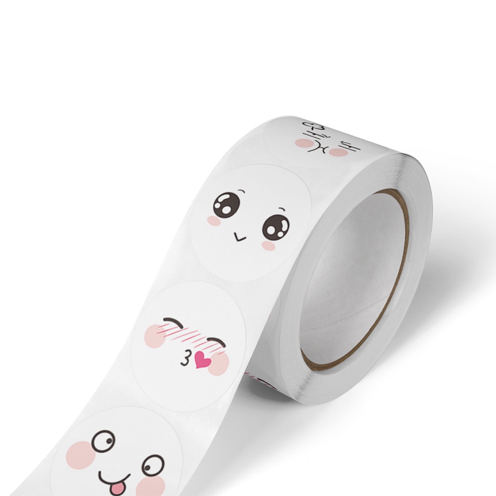 Cuộn 500 miếng dán thank you nhiều hình dễ thương cute đáng yêu, có bán lẻ 100 miếng