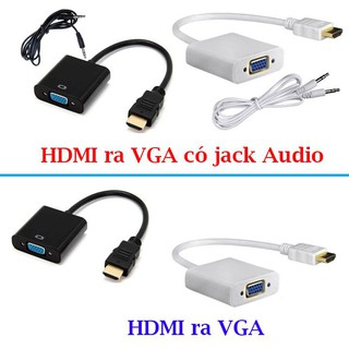 Cáp chuyển đổi HDMI VGA - Cáp chuyển HDMI VGA Có Audio hàng chất lượng cho máy tính laptop