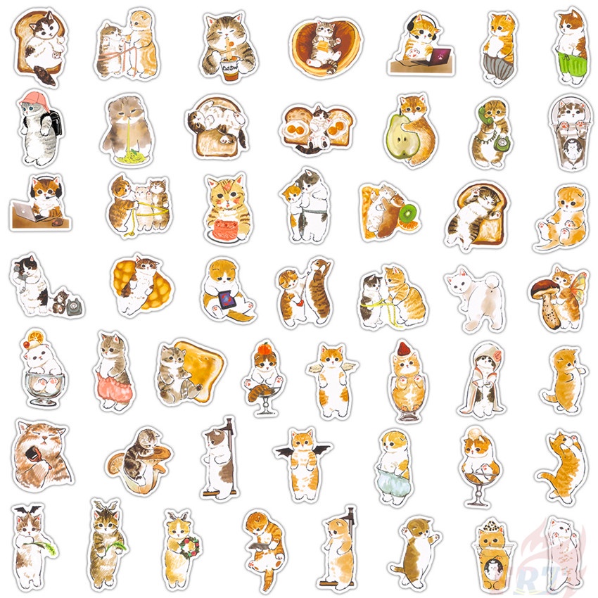 Bộ 100 Cái ❉ Hình Dán Mèo Con Đáng Yêu ❉ Sticker Doodle Dán Trang Trí Thời Trang Đa Ứng Dụng