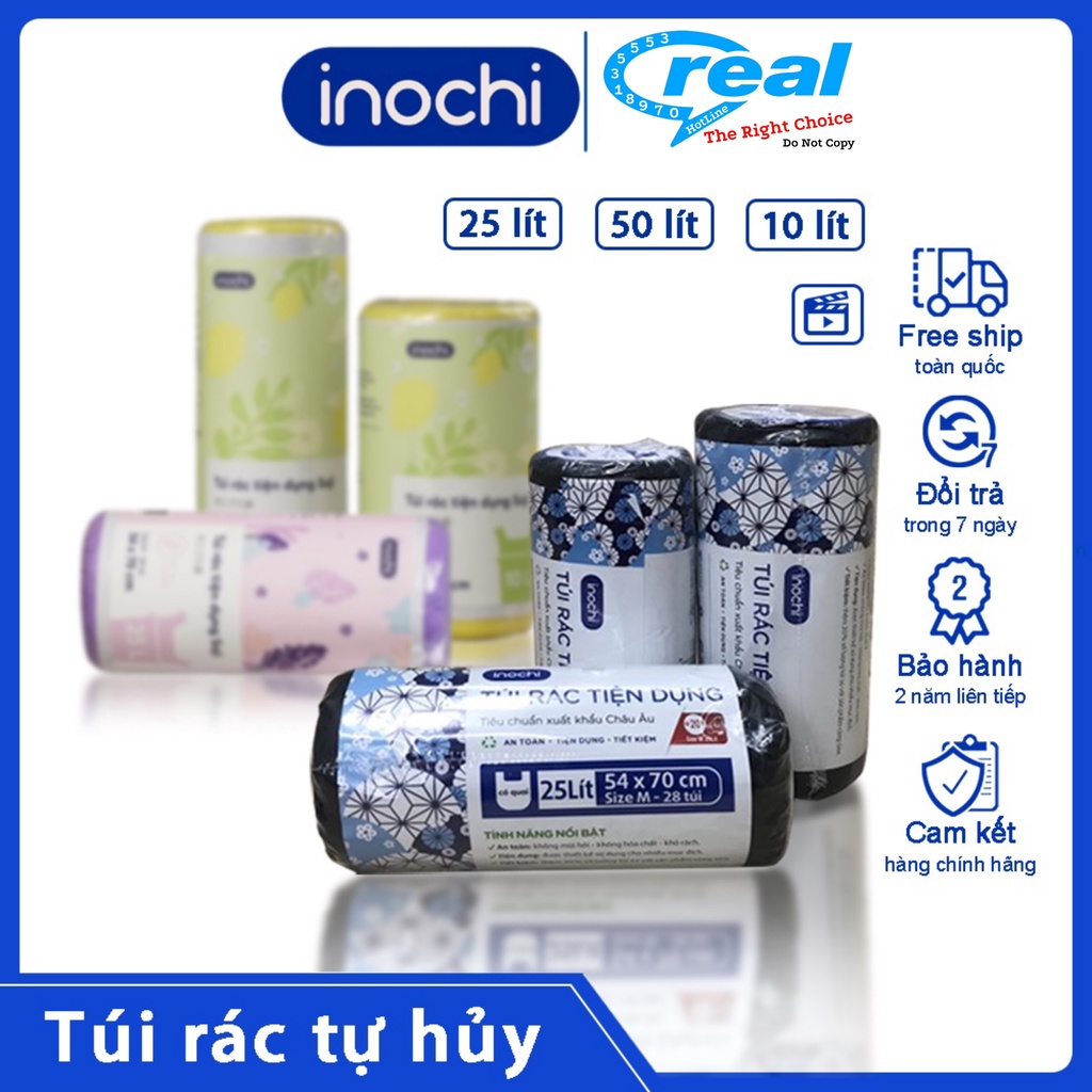 Túi đựng rác có quai xách Soji inochi nhiều Size ( Hàng Xuất Nhật )