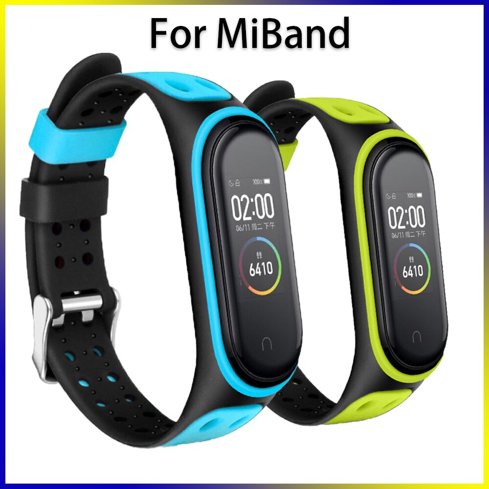 Dây đeo silicon thay thế màu trơn xinh xắn cho Xiaomi Mi Band 5 Mi Band 5