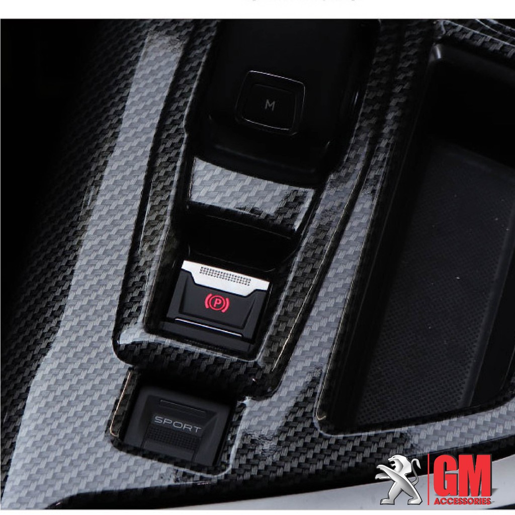 Bộ ốp nội thất Carbon 3 chi tiết trung tâm Peugeot 3008 và Peugeot 5008 vân Carbon cao cấp