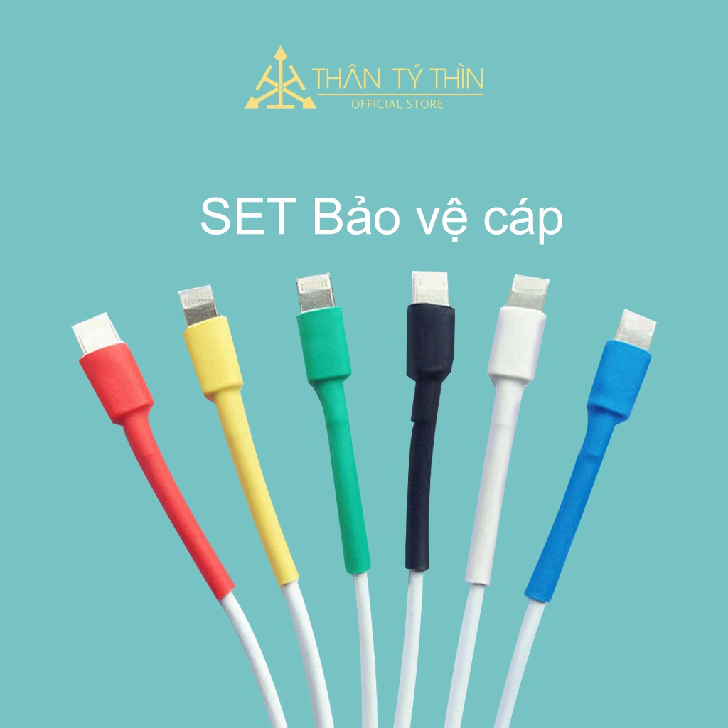 SET Dây cuốn sạc + Ống co nhiệt - Bảo vệ cáp sạc siêu bền