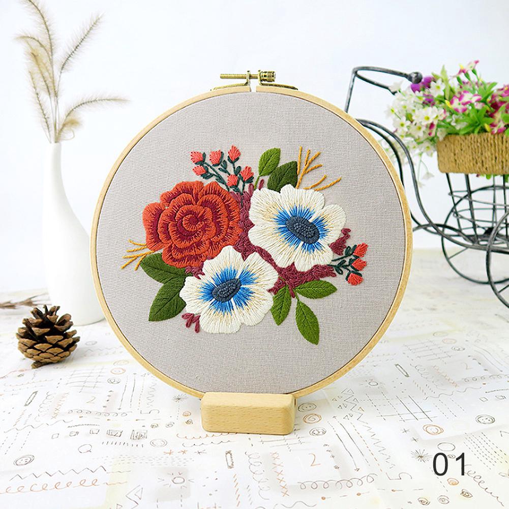 💗Ofenbuy💗DIY Tô Châu Hoa thêu thủ công Vá Cross Stitch Kit Bông thêu Tranh thêu Trang trí nhà