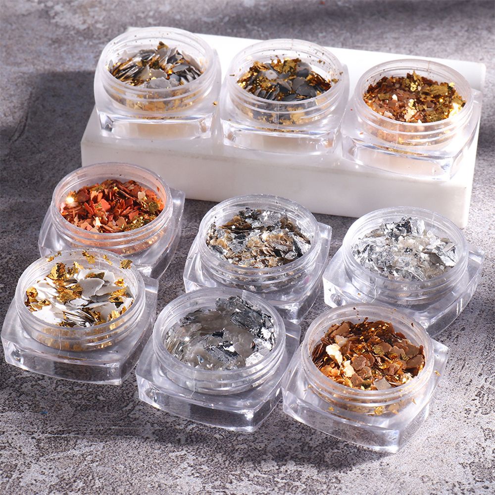 1 Hộp Kim Sa Lá Nhôm Lấp Lánh Trang Trí Móng Tay Mùa Đông|Lá Kim Tuyến Trang Trí Móng Tay