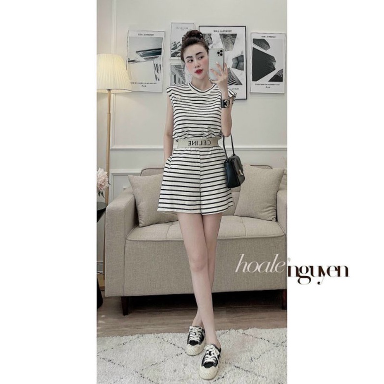 Sét bộ short kẻ