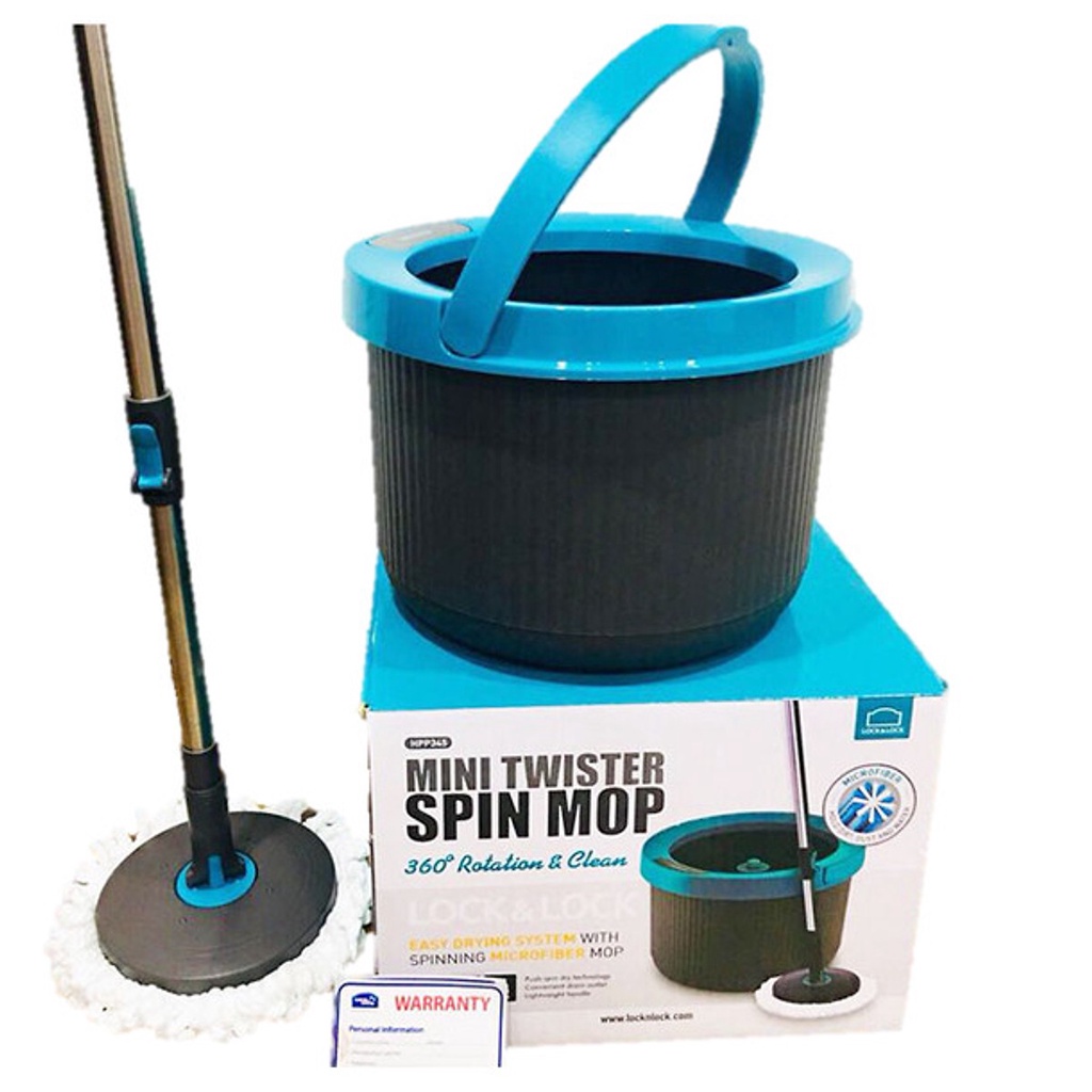 Cây Lau Nhà Lock&amp;Lock Mini Twister Spin Mop Xoay 360 Độ HPP345