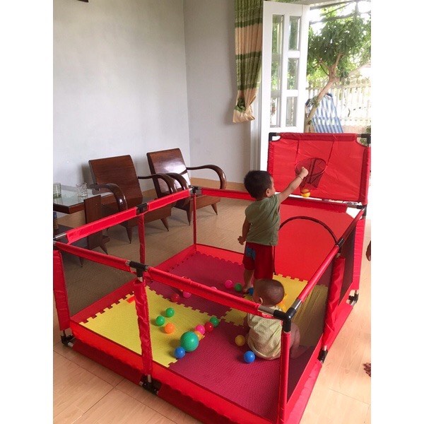 Quây bóng cho bé, Nhà bóng cho bé hình vuông kích thước 1.25 x 1.25m