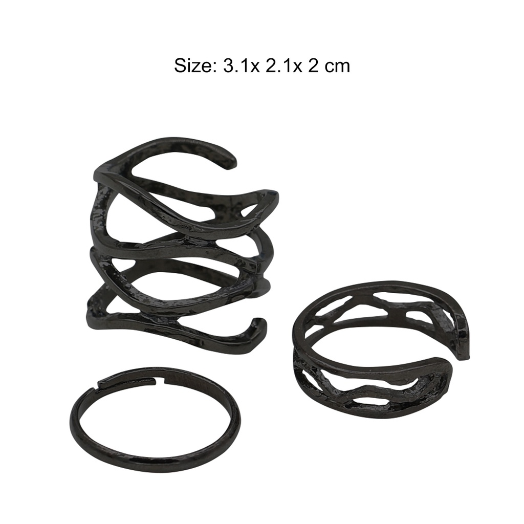 Bộ 3 nhẫn đeo khớp tay bằng hợp kim độc đáo cá tính