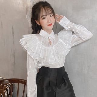 Áo lụa satin cổ bèo
