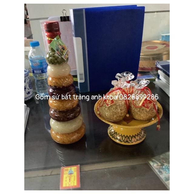 ( Hàng có sẵn) Chai ngũ cốc phong thuỷ cầu tài lộc sung túc no đủ