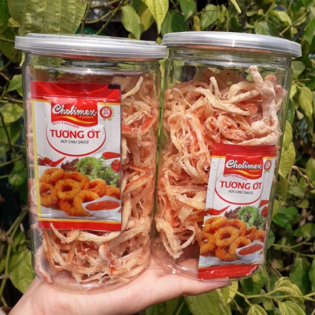 200GR MỰC XÉ SỢI HẤP NƯỚC DỪA LON PET