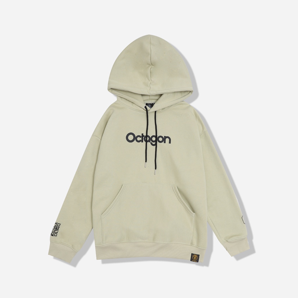 Áo Hoodie Nỉ Bông OCTAGON ESSENTIAL Màu Xanh Đậu Form Rộng