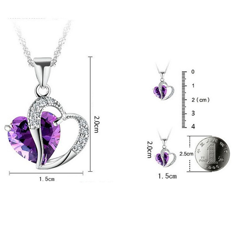 [Mã FAJGT8 giảm 15% đơn 99K] Vòng cổ 2 tim đính đá nhân tạo 9 màu TD20 | BigBuy360 - bigbuy360.vn