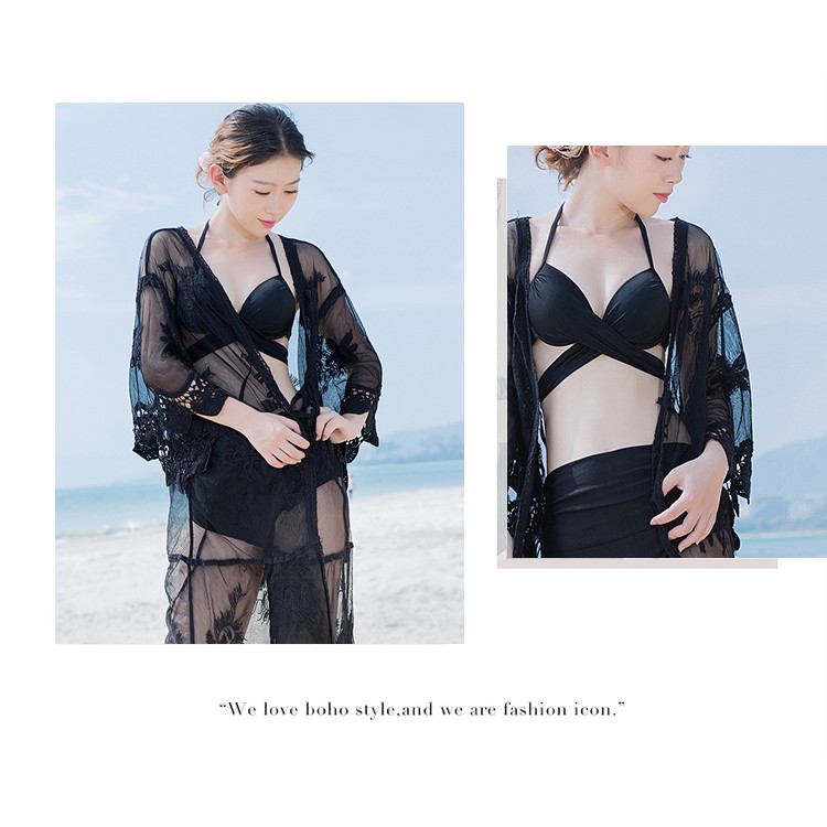 Áo khoác cardigan dài tay phối ren thời trang cho nữ | BigBuy360 - bigbuy360.vn