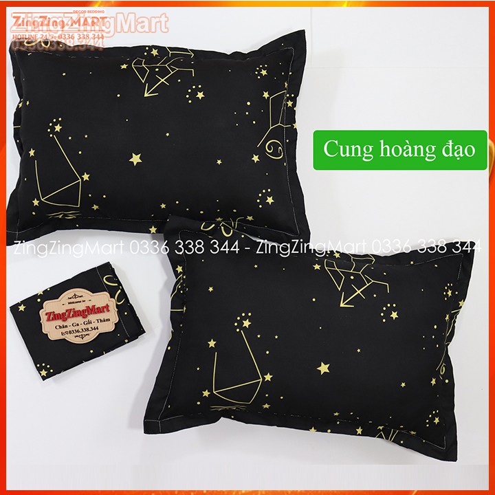 Vỏ gối nằm Cung Hoàng Đạo Cotton poly 45x65 cm, vỏ gối có khóa kéo chắc chắn không lo bị xù