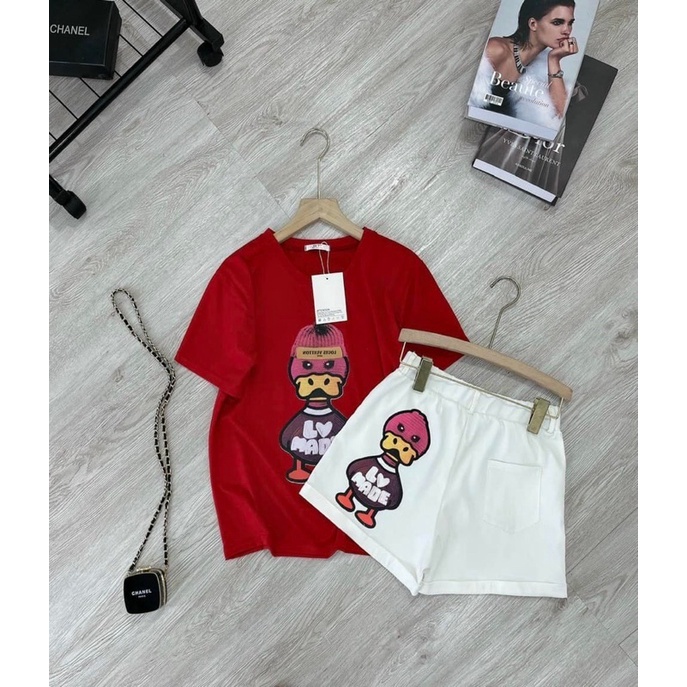 ✔ 𝗙𝗥𝗘𝗘 𝗦𝗛𝗜𝗣 SÉT VỊT KÈM ĐAI SIÊU HÓT ÁO THUN COTTON MẶC LÊN NGƯỜI ĐẸP LẮM Ạ