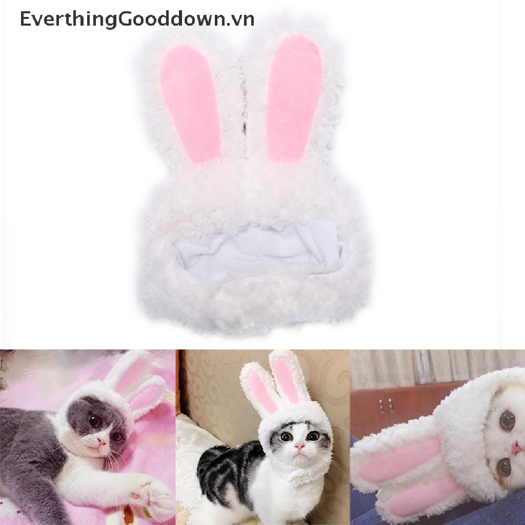 Everthinggooddown Mũ Tai Thỏ Hóa Trang Tiệc Tùng Dành Cho Thú Cưng Chó Mèo