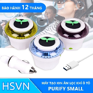 Máy tạo ion âm lọc không khí ô tô Purify ion có màng lọc than hoạt tính [ Hsvn Global ]