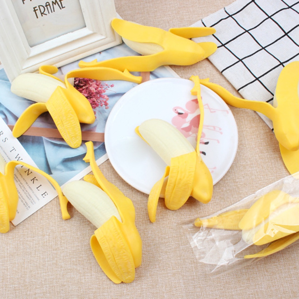 Đồ Chơi Bóp Hình Trái Chuối Bằng Silicone Giúp Giảm Căng Thẳng