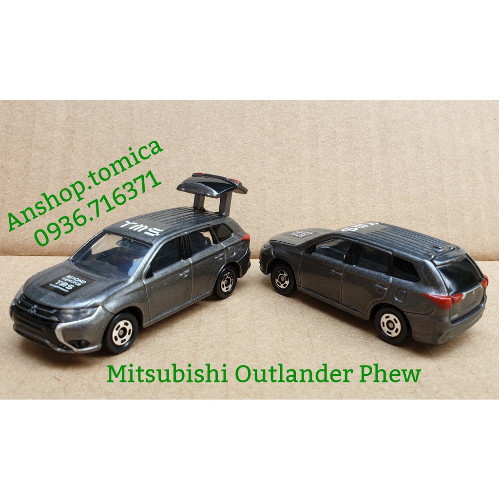Mô hình siêu xe M i t s u b i s h i màu xám mở được cốp sau phiên bản sự kiện TMS tomica Nhật Bản