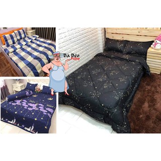 Bộ ga chất liệu cotton poly đủ kích thước. ga chun và 2 áo gối, ga chun kèm gối ôm, ga gối 1m8x2m, ga gối 16x2m- đặt cỡ.