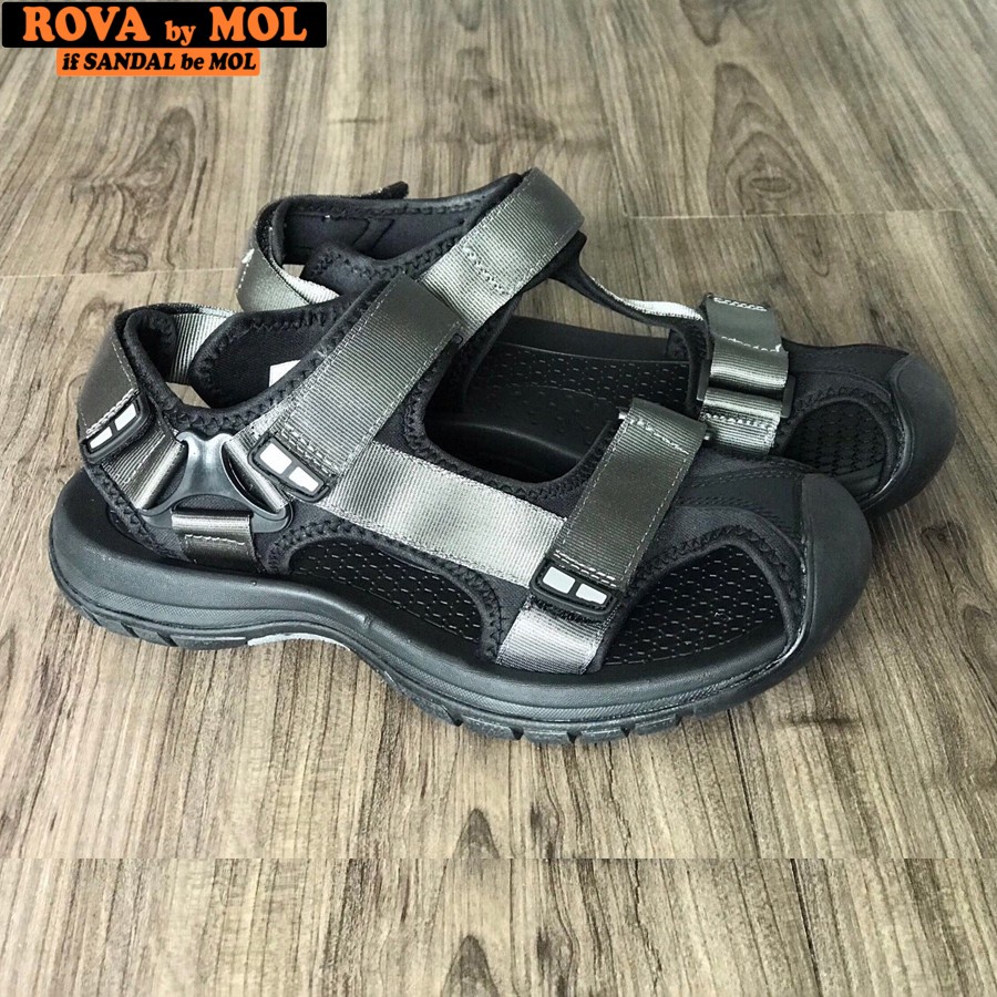 Giày sandal nam bít mũi quai dù có quai hậu cố định thích hợp mang dã ngoại đi phượt du lịch hiệu Rova RV25B