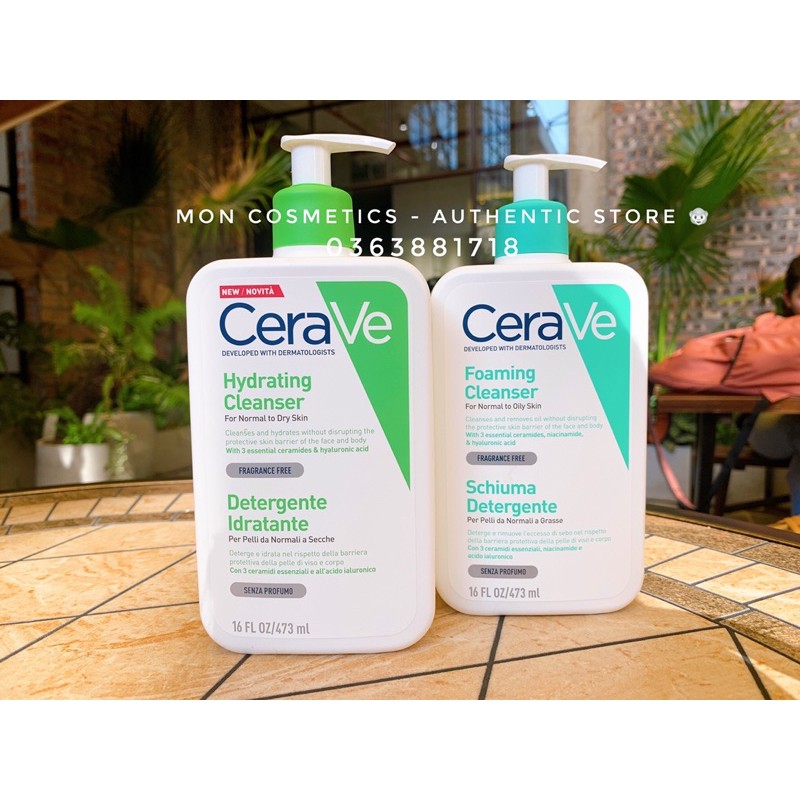 Sữa rửa mặt Cerave Foaming/Hydrating Facial Cleanser