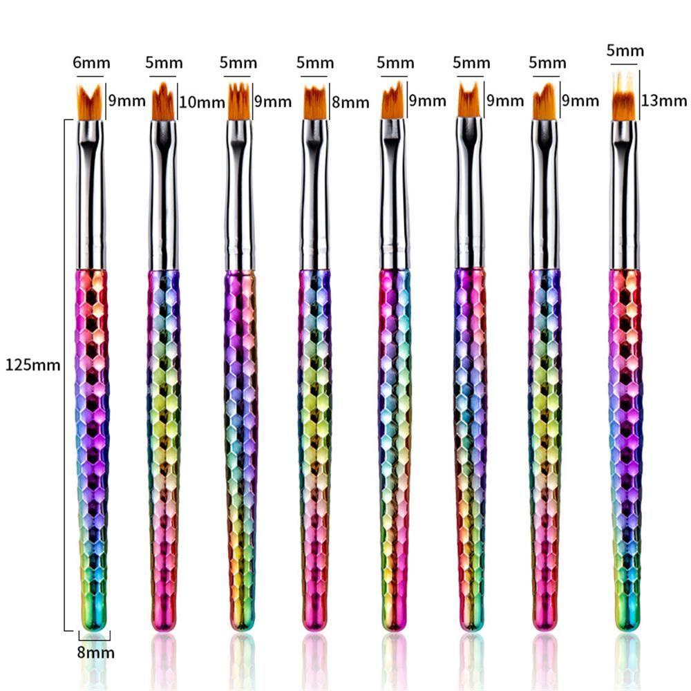 Cọ Sơn Móng Tay Acrylic Với Tay Cầm Bằng Gỗ Hình Hoa Thời Trang