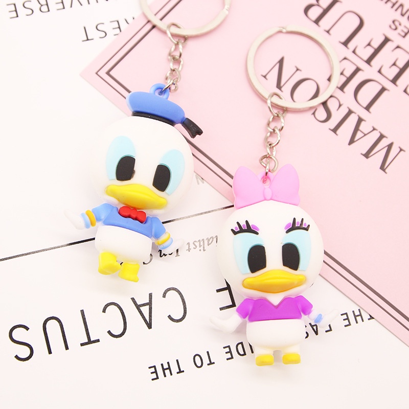 Móc khóa hình chuột Mickey Minnie Stitch Daisy dễ thương