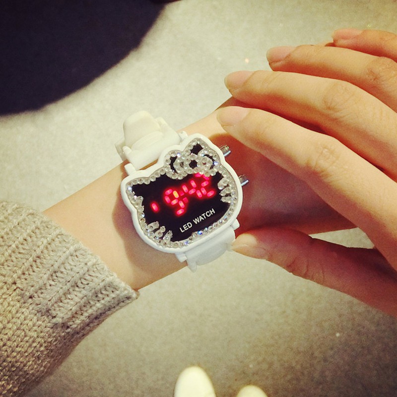 Đồng Hồ Điện Tử Hình Hello Kitty Đính Đá Cho Nữ | BigBuy360 - bigbuy360.vn