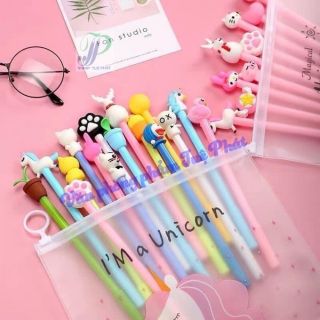 Combo 20 túi bút gel mực tím đầu thú