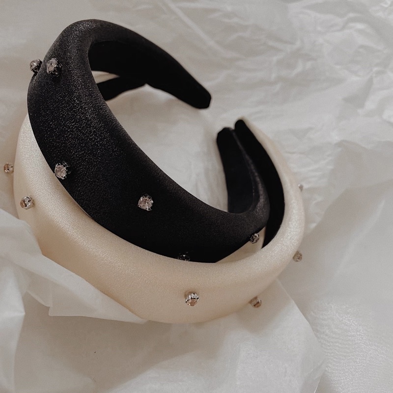 LAROSABYH Băng đô basic đính charm đá 2023