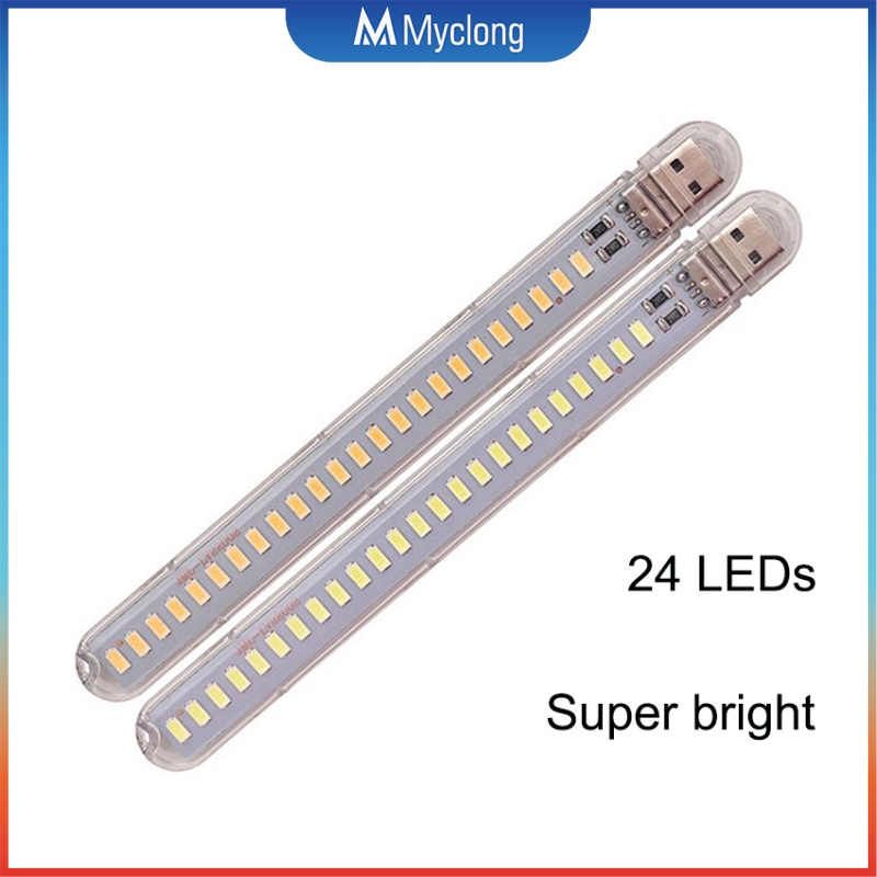 Đèn LED Đọc Sách Mini 5V 24 Bóng Thiết Kế Siêu Sáng Để Bàn Tiện Dụng