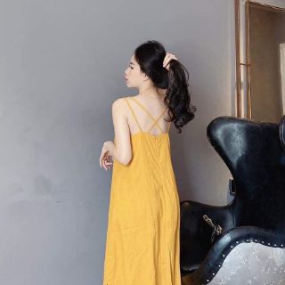Váy maxi đan dây lưng
