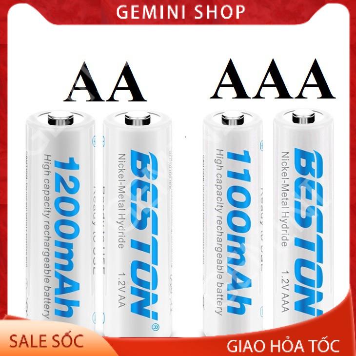 Pin sạc AA và AAA loại 2A 3A 1200 và 1100 mAh có thể sạc lại