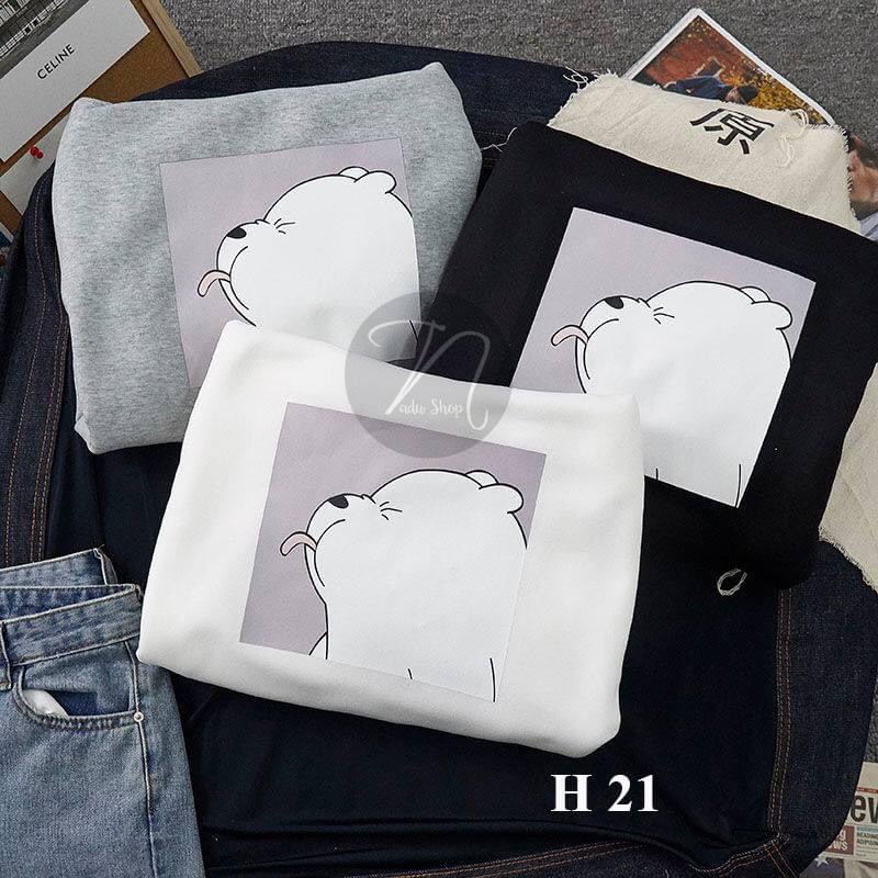 Áo Sweater mặt hình GẤU TRẮNG cổ tròn [ Video cận chất ] chất nỉ cotton mịn nhẹ đủ size form UNISEX nam nữ_ MYMY UNISEX | BigBuy360 - bigbuy360.vn