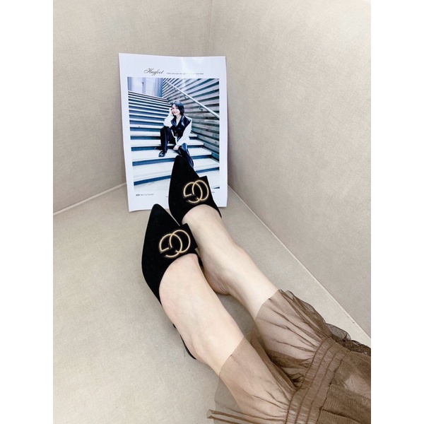 Sục gót nhọn 5p Gc da lộn mới về hàng đẹp giá tốt