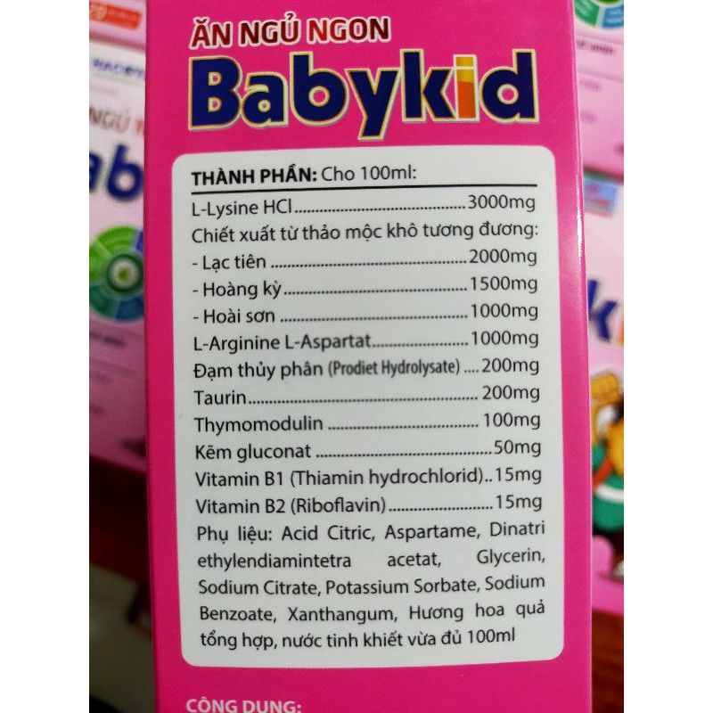 ĂN NGỦ NGON Babykid_ tăng cường tiêu hoá, tăng cường sức khoẻ cho trẻ.