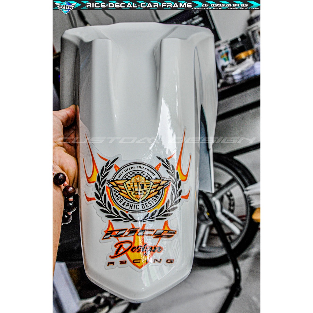 Tem Dán Dè Mẫu Rice Mới  Dành cho màu sơn Trắng Hoặc màu  Bạc