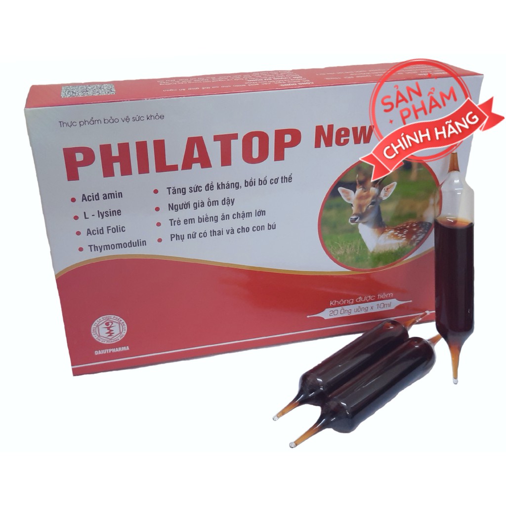 Philatop New Đại Uy ống nhựa, dùng cho trẻ biếng ăn chậm lớn (hộp 20 ống) | BigBuy360 - bigbuy360.vn