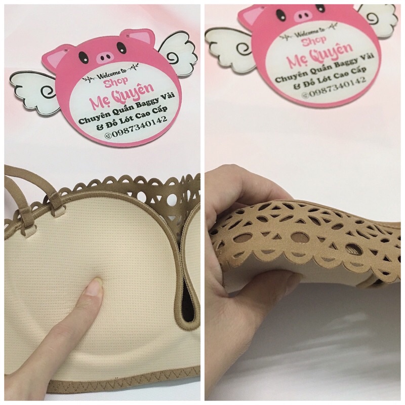 Áo lót, áo ngực chống tụt kèm dây cao cấp mặc hở vai, chất liệu ren đan mịn mút xốp thông hơi nâng ngực cực đỉnh