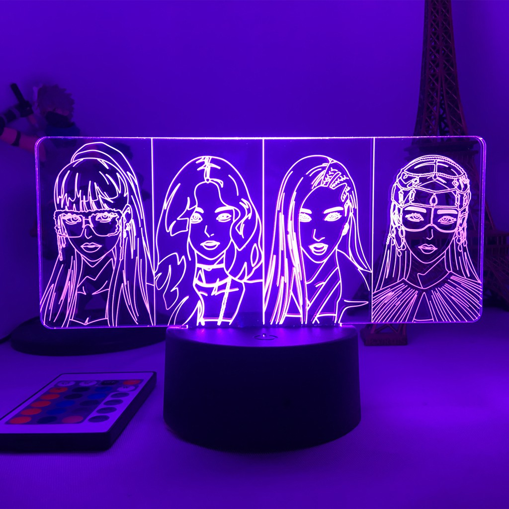 Đèn Led Cảm Ứng Usb Hình Blackpink Độc Đáo Trang Trí Phòng Ngủ
