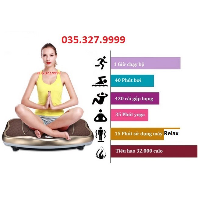 [Mã COSDAY -50K đơn 150K] [FREESHIP] MÁY GIẢM CÂN RUNG LẮC TOÀN THÂN RELAX CAO CẤP - BH 12 tháng