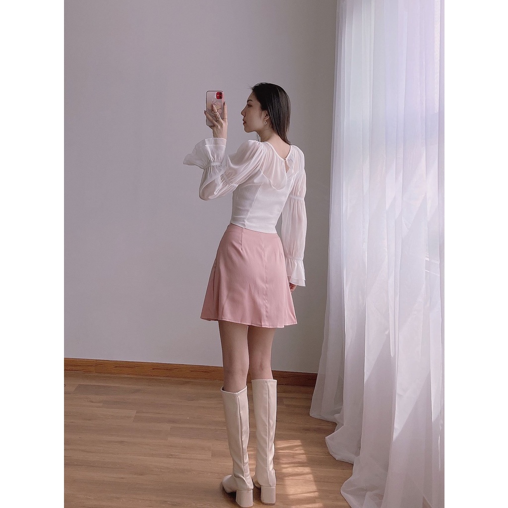 CLEARANCE SALE 79K / Áo vải bố cotton phối voan tay có size | BigBuy360 - bigbuy360.vn